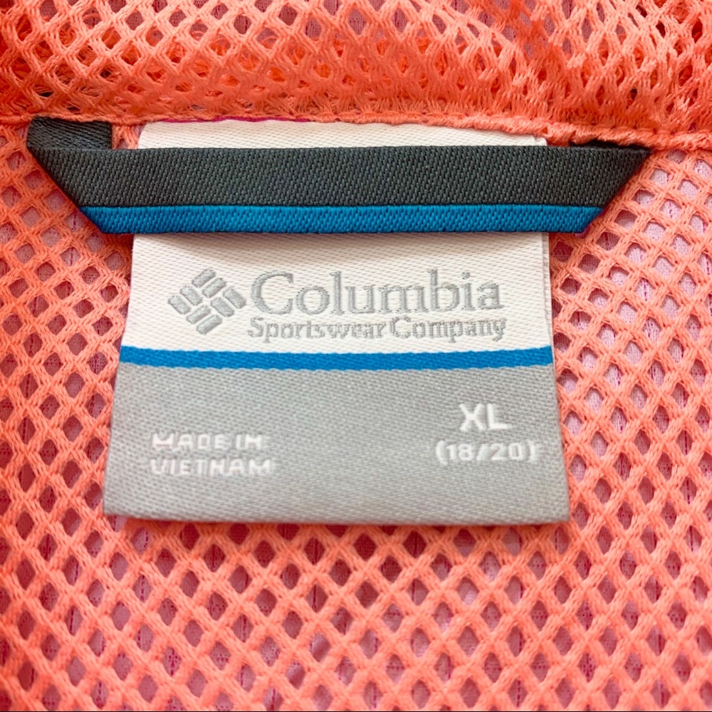 Columbia Windbreaker/ Rain Jacket Coral/Pink XL - Picture 4 of 5